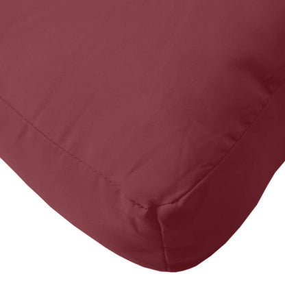 Coussins de palette lot de 2 rouge bordeaux mélangé tissu