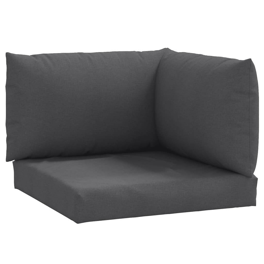 Coussins de palette lot de 3 anthracite mélangé tissu