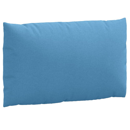 Coussins de palette lot de 3 bleu mélangé tissu