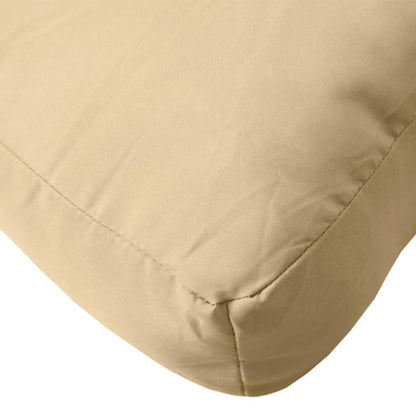 Coussin de palette beige mélangé 60x60x10 cm tissu