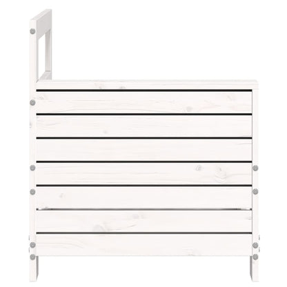 Canapé de jardin accoudoir blanc 69x62x70,5 cm bois pin massif