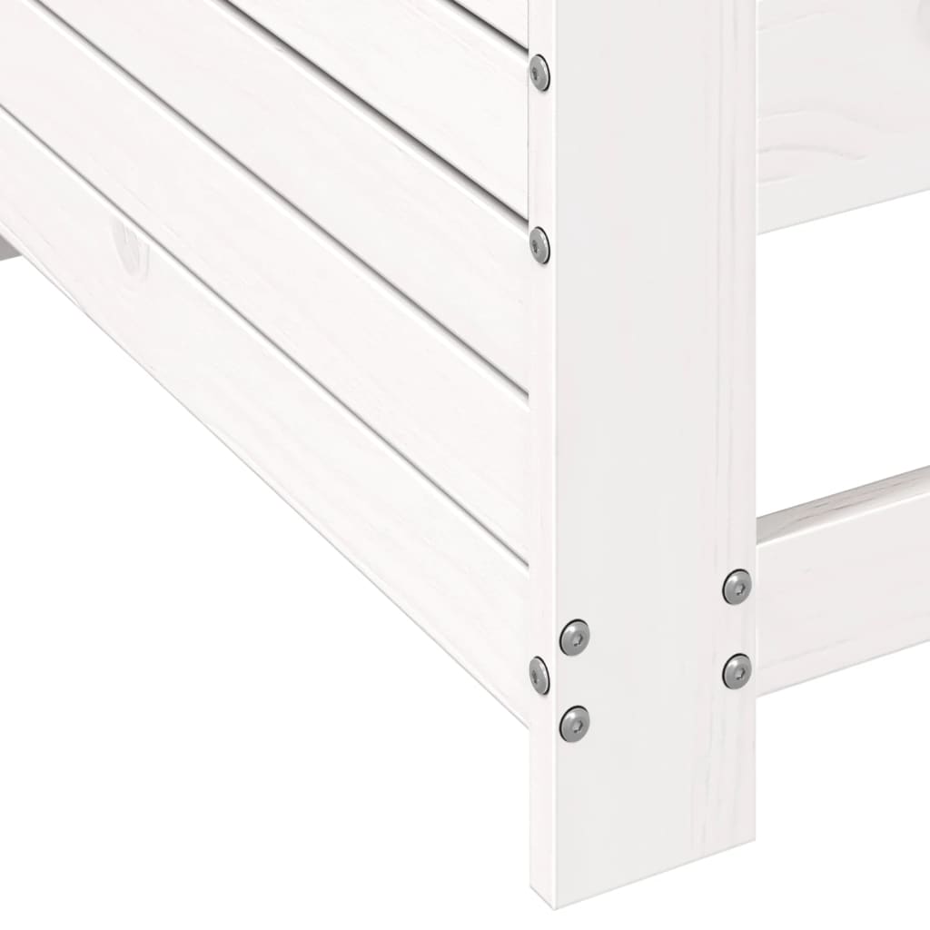 Canapé de jardin accoudoir blanc 69x62x70,5 cm bois pin massif