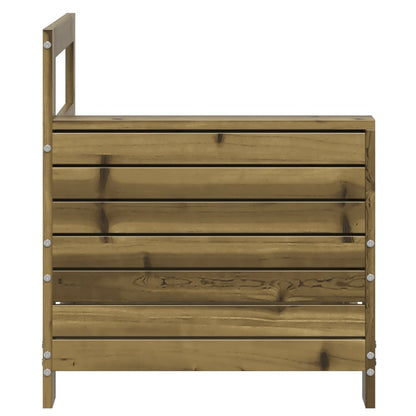 Canapé de jardin accoudoir 69x62x70,5 cm bois de pin imprégné