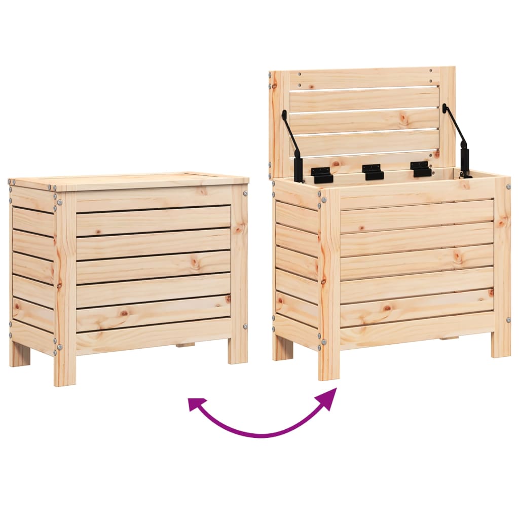 Repose-pied de jardin 62x31,5x52 cm bois de pin massif