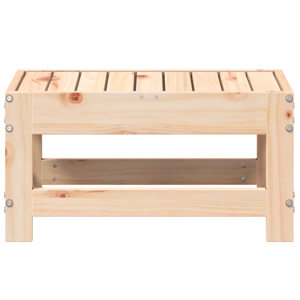 Repose-pied de jardin 62x30x32 cm bois de pin massif