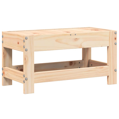 Repose-pied de jardin 62x30x32 cm bois de pin massif