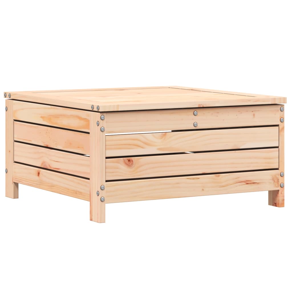 Repose-pied de jardin 62x63,5x32 cm bois de pin massif