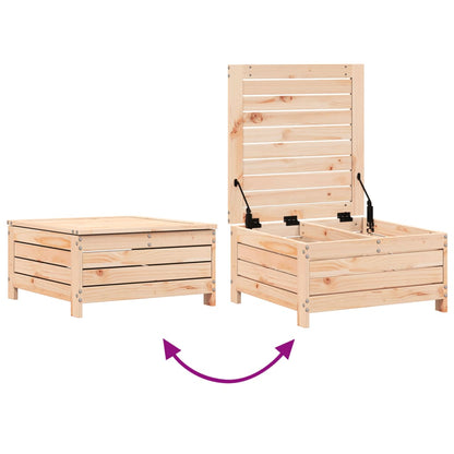 Repose-pied de jardin 62x63,5x32 cm bois de pin massif