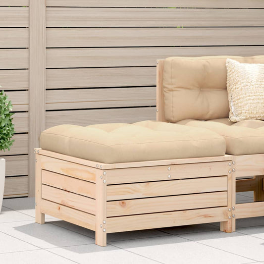 Repose-pied de jardin 62x63,5x32 cm bois de pin massif