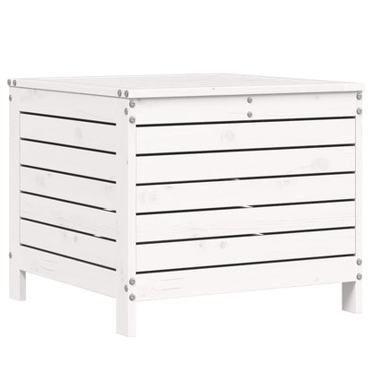 Repose-pied de jardin blanc 62x63,5x53,5 cm bois de pin massif