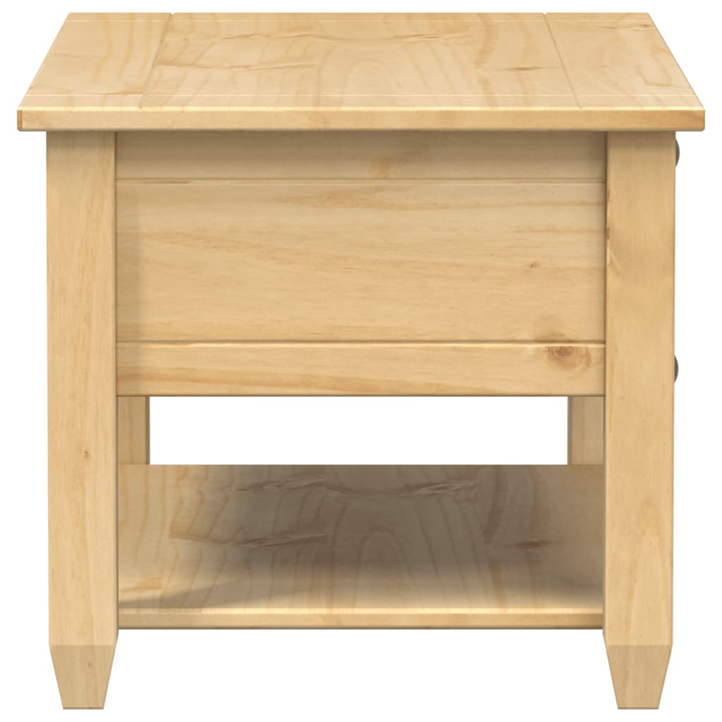 Table basse avec tiroirs Corona 85x50x45 cm bois de pin massif