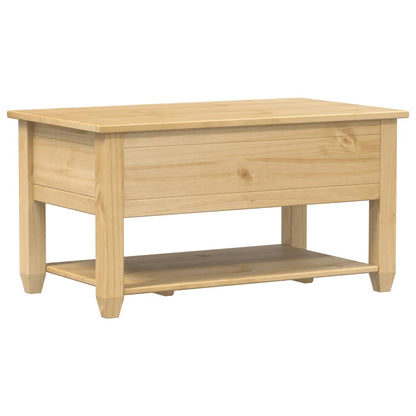 Table basse avec tiroirs Corona 85x50x45 cm bois de pin massif