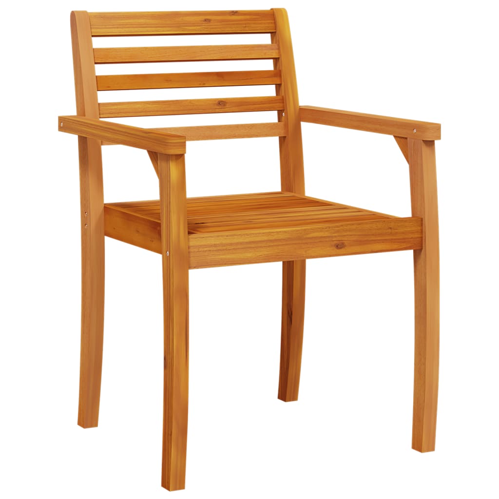 Chaises de jardin lot de 2 59x55x85 cm bois massif d'acacia