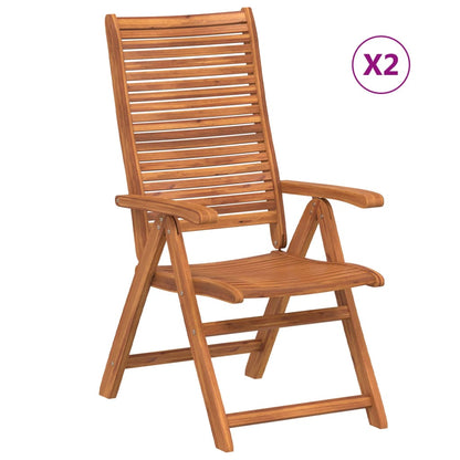 Chaises de jardin pliantes inclinables lot de 2