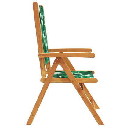 Chaises de jardin lot de 2 motif de feuilles acacia et tissu