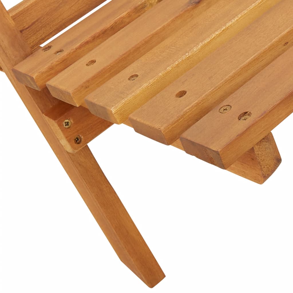 Chaises de jardin lot de 2 beige bois d'acacia et polypropylène