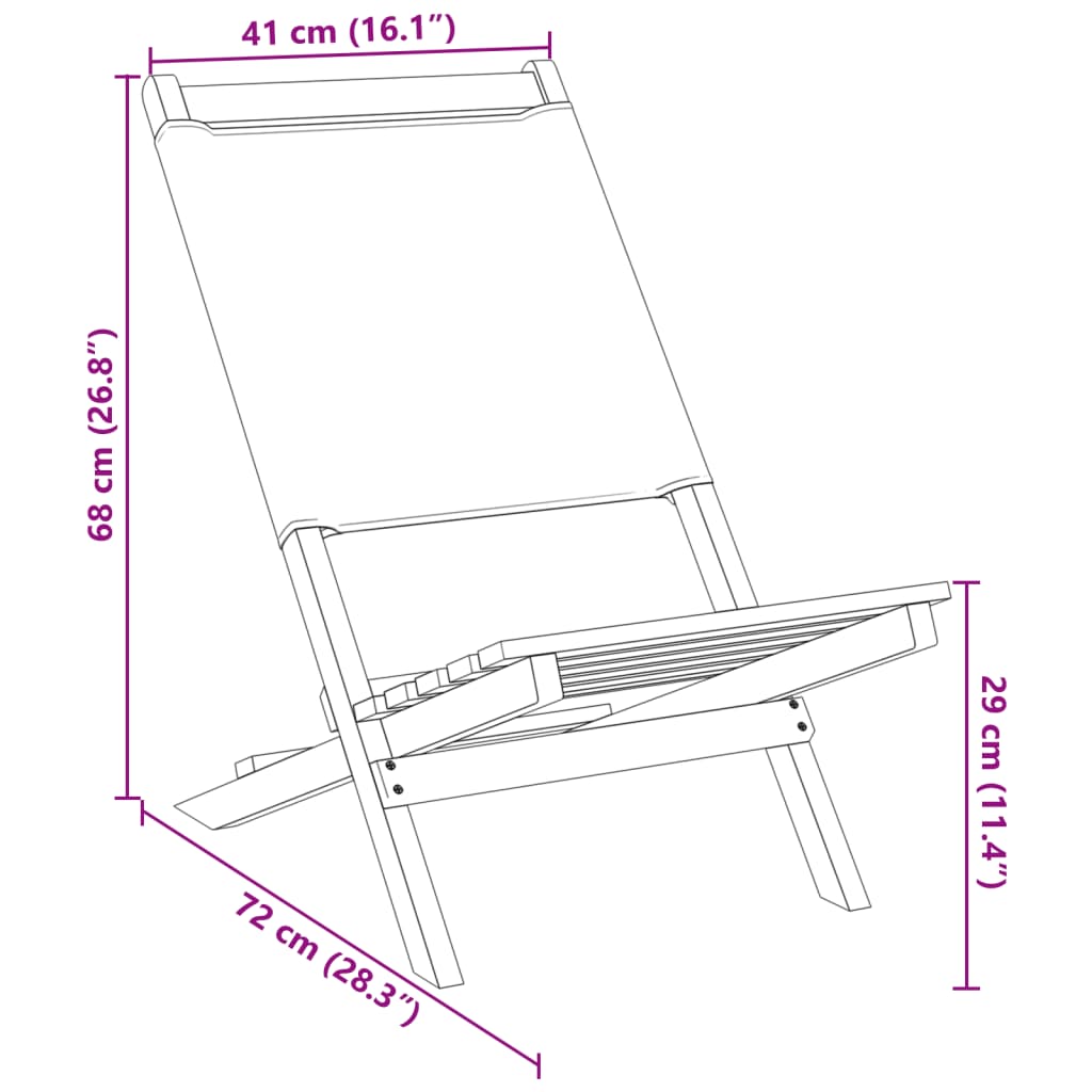 Chaises de jardin lot de 2 blanc crème bois acacia massif tissu