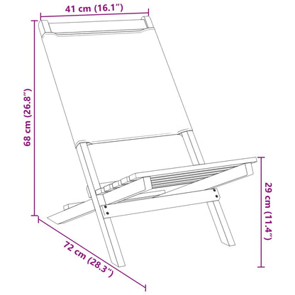 Chaises de jardin lot de 2 blanc crème bois acacia massif tissu