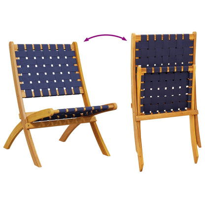 Chaises de jardin pliantes lot de 2 bois d'acacia solide tissu