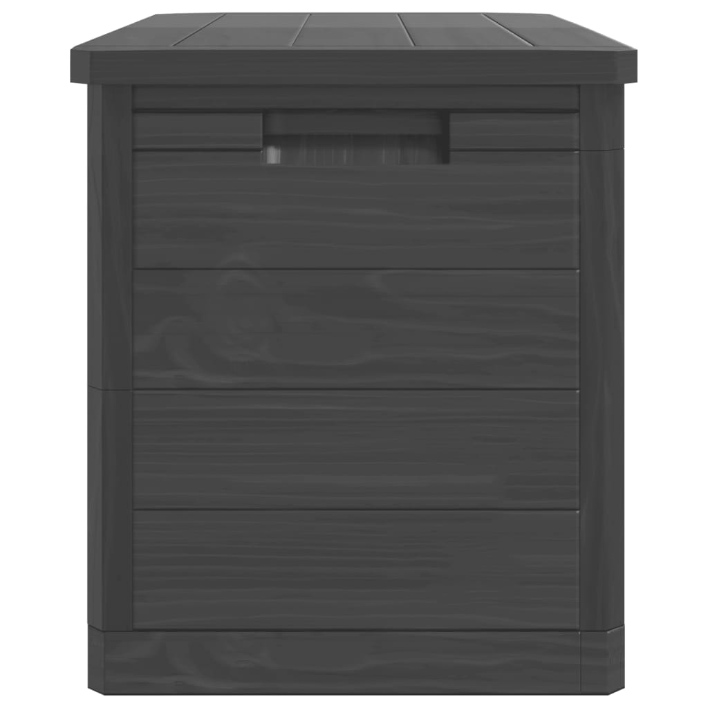 Boîte à coussins d'extérieur anthracite 77,5x44,5x53 cm PP