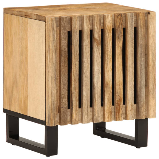 Table de chevet 40x34x46 cm bois de manguier massif brut