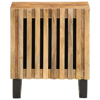 Table de chevet 40x34x46 cm bois de manguier massif brut