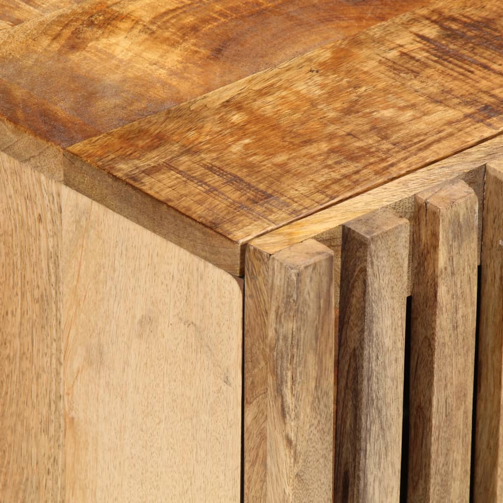 Table de chevet 40x34x46 cm bois de manguier massif brut