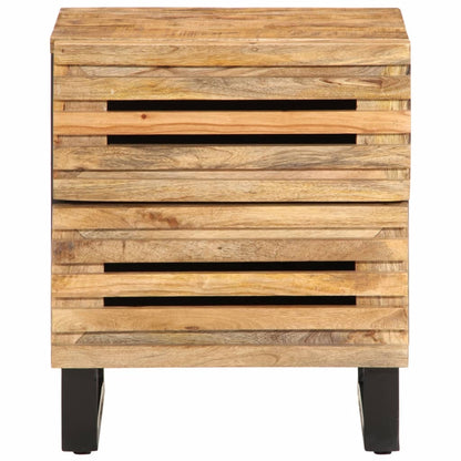 Table de chevet 40x34x46 cm bois de manguier massif brut