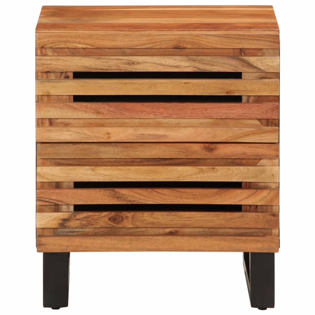 Table de chevet 40x34x46 cm bois d'acacia massif