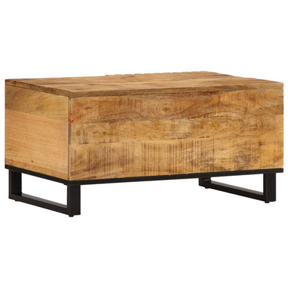 Table basse 80x51x40 cm bois de manguier massif brut