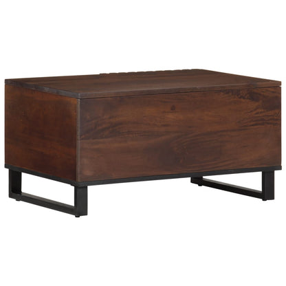 Table basse marron 80x51x40 cm bois de massif manguier