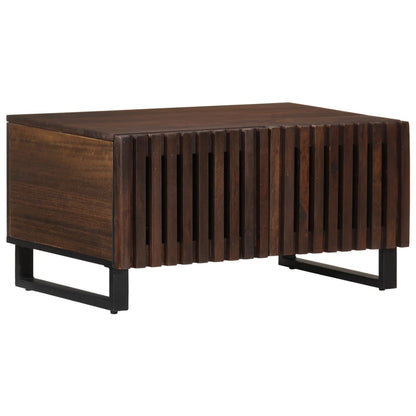 Table basse marron 80x51x40 cm bois de massif manguier