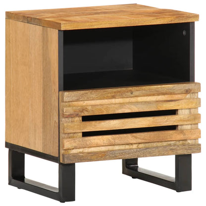 Table de chevet 40x34x46 cm bois de manguier massif brut