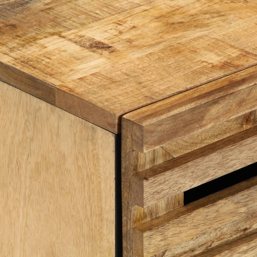 Table de chevet 50x34x62 cm bois de manguier massif brut