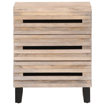 Table de chevet 50x34x62 cm bois de manguier solide