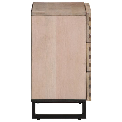 Table de chevet 50x34x62 cm bois de manguier solide