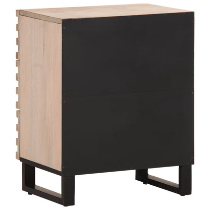 Table de chevet 50x34x62 cm bois de manguier solide