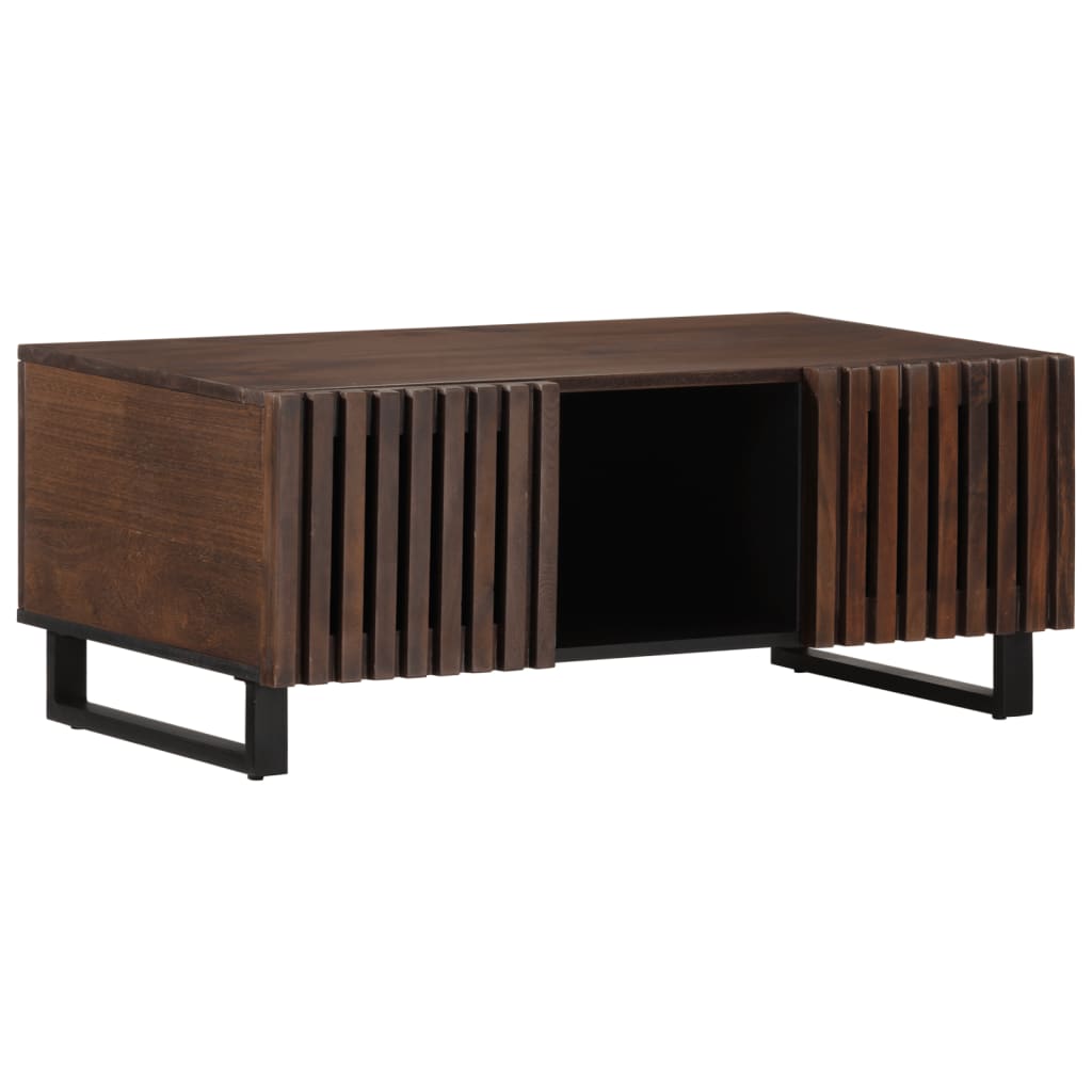 Table basse marron 100x55x40 cm bois de manguier massif