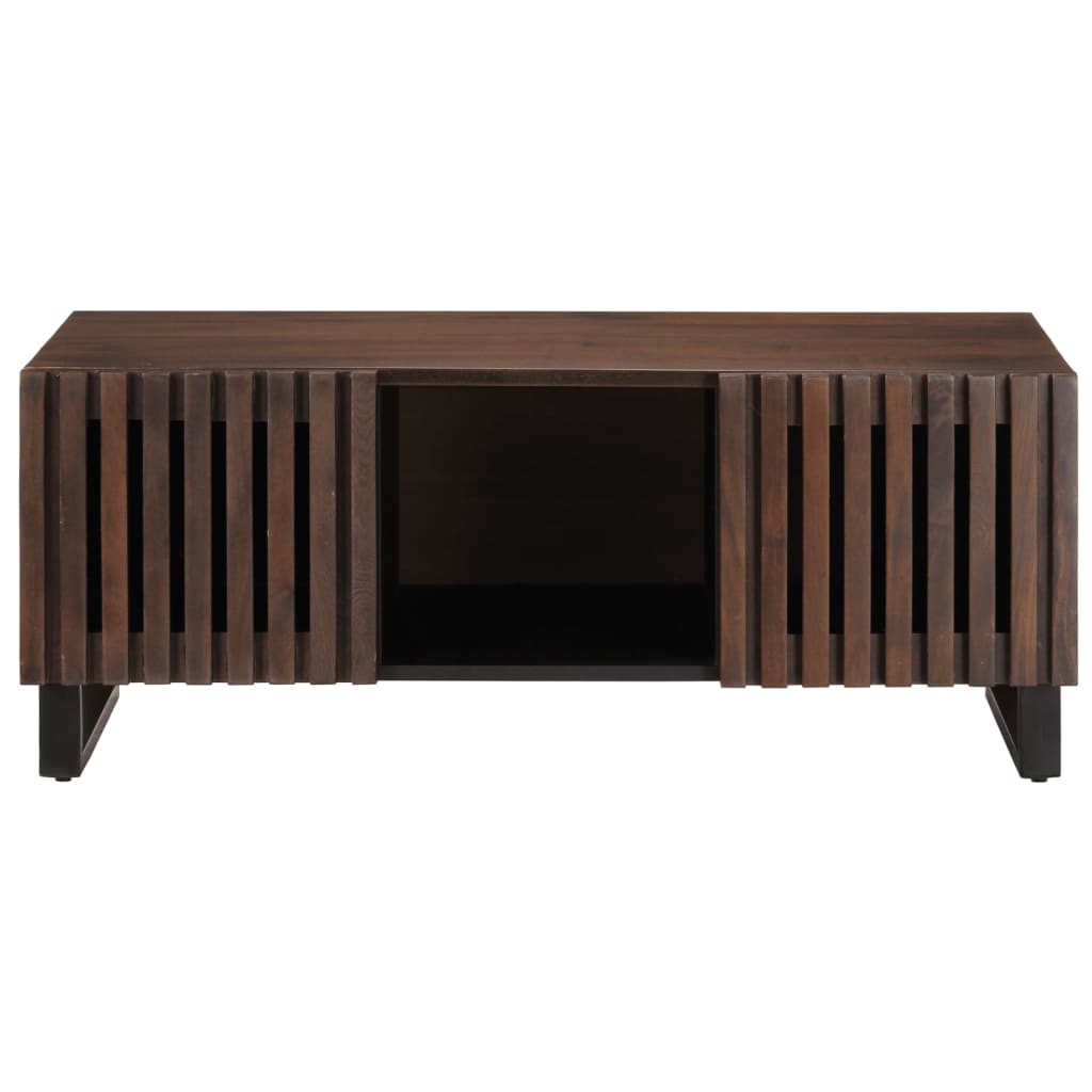 Table basse marron 100x55x40 cm bois de manguier massif