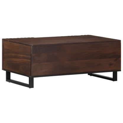 Table basse marron 100x55x40 cm bois de manguier massif