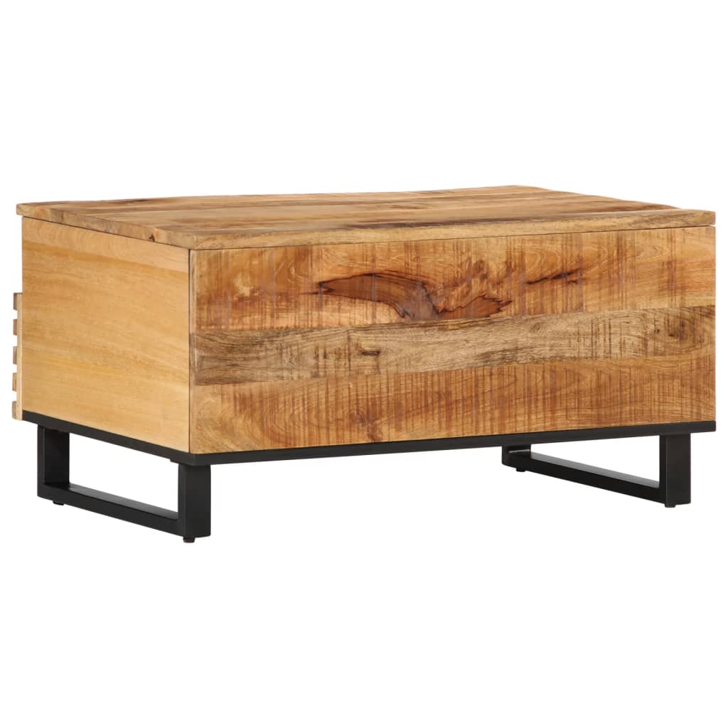 Table basse 80x55x40 cm bois de manguier massif brut