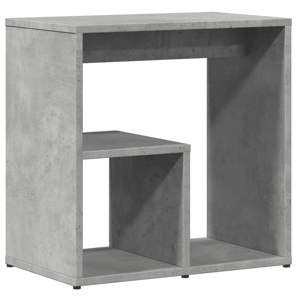 Tables d'appoint 2 pcs gris béton 50x30x50 cm bois d'ingénierie