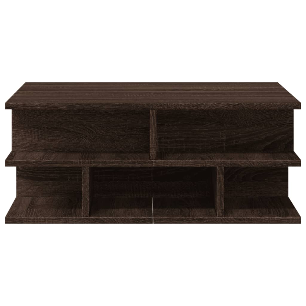 Table basse chêne marron 70x70x29 cm bois d'ingénierie