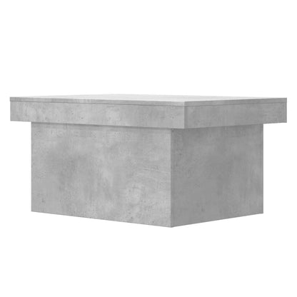 Table basse gris béton 80x55x40 cm bois d'ingénierie