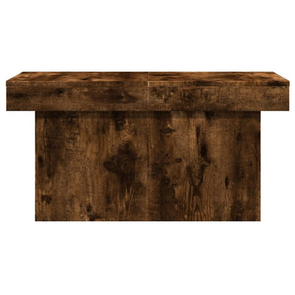 Table basse chêne fumé 80x55x40 cm bois d'ingénierie