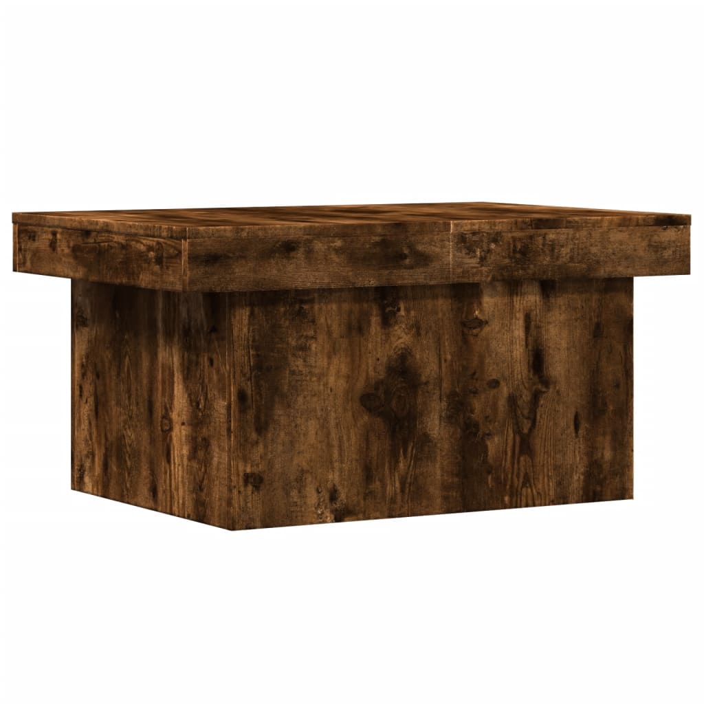 Table basse chêne fumé 100x55x40 cm bois d'ingénierie