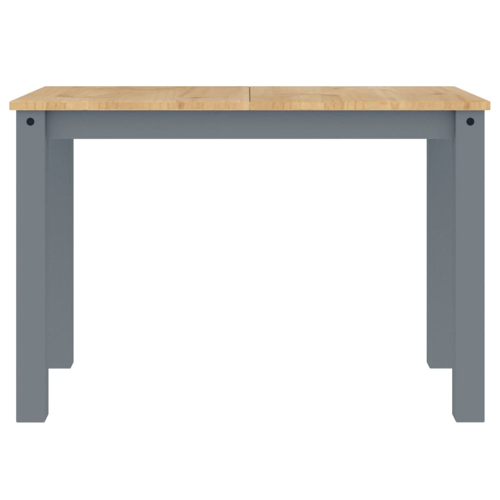 Table à manger Panama gris 117x60x75 cm bois massif de pin