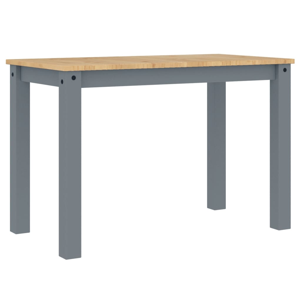 Table à manger Panama gris 117x60x75 cm bois massif de pin