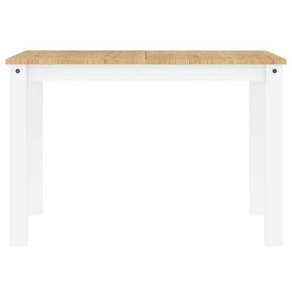 Table à manger Panama blanc 117x60x75 cm bois massif de pin