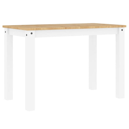 Table à manger Panama blanc 117x60x75 cm bois massif de pin